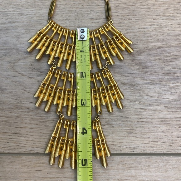 Vintage Gold Bib Statement Necklace - Picture 8 of 9